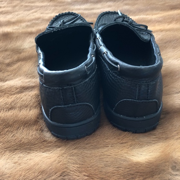BNIB Black Leather Moccasins Slip Loafers - Picture 4 of 6